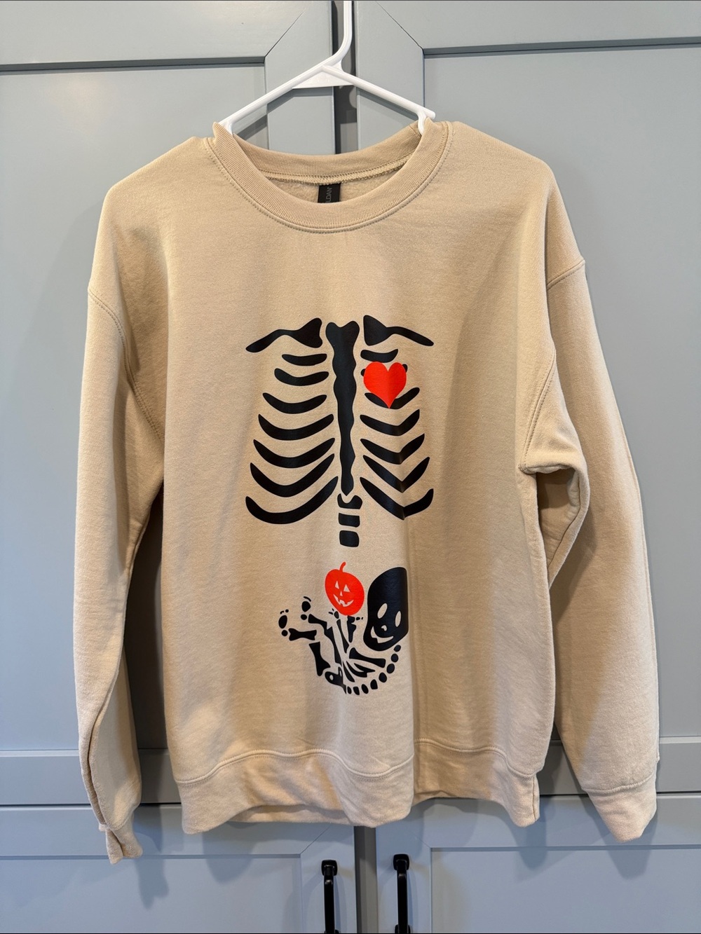 Cute Pregnancy Skeleton Sweatshirt for Halloween